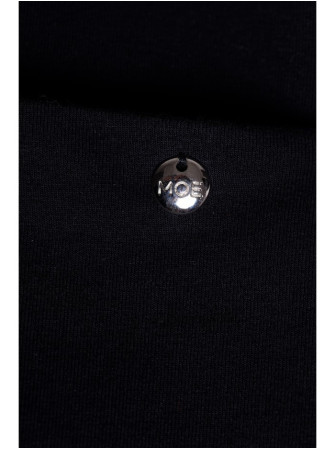 M788 Trapecijos formos suknelė su kišenėmis - juoda