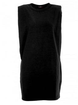 M789 Mini suknelė su paaukštintais pečiais - juoda