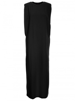 M790 Maksi suknelė su petukais - juoda