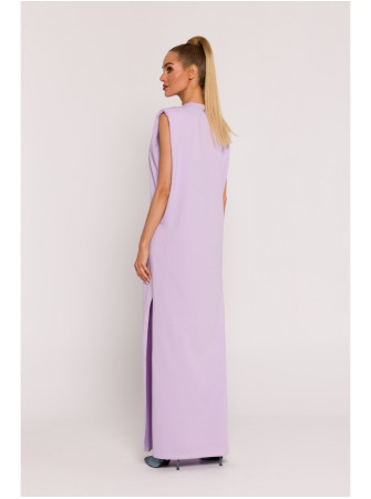 M790 Maksi suknelė su petukais - violetinė