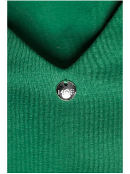 M791 Ilga smaragdinė suknelė gilia V formos iškirpte - žalia