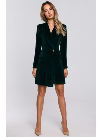 M562 Velvet Blazer Dress - green