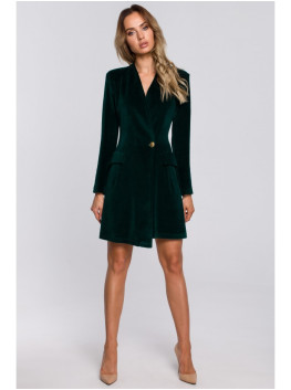 M562 Velvet Blazer Dress - green