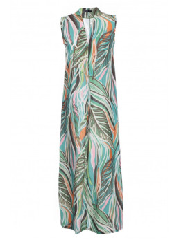 B283 Ilgas raštuotas suknelė-sarafanas (4 modelis) - spalva