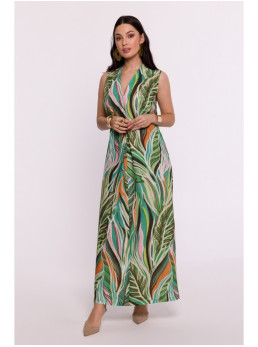 B283 Ilgas raštuotas suknelė-sarafanas (4 modelis) - spalva