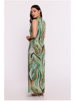 B283 Ilgas raštuotas suknelė – 4 modelis - spalva