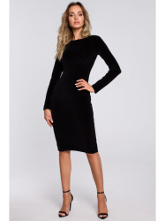 M565 Velvet Pencil Dress - black