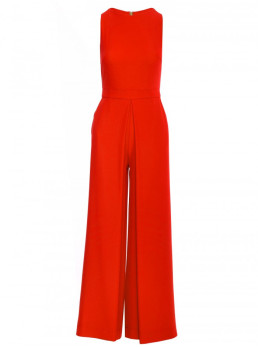 .K184 Plačios kelnės kombinezonas - koralinė