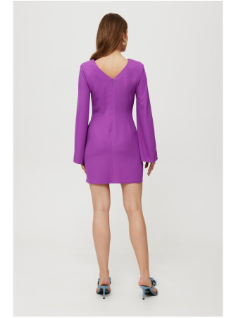 .K190 Mini suknelė skeltomis rankovėmis - levandų