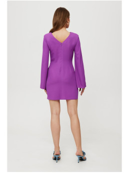 .K190 Mini suknelė skeltomis rankovėmis - levandų