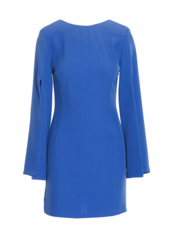 .K190 Mini suknelė skeltomis rankovėmis - mėlyna