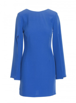 .K190 Mini suknelė skeltomis rankovėmis - mėlyna