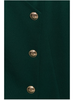 M793 Švarkelio tipo suknelė su aukso spalvos sagomis - bottle green