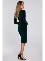M565 Velvet Pencil Dress - green