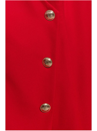 M793 Švarkelio tipo suknelė su aukso spalvos saga - raudona