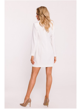 M793 Švarkelio tipo suknelė su aukso spalvos sagomis - nebalinta