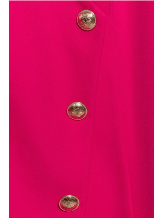 M793 Švarkelio tipo suknelė su aukso spalvos sagomis - fuksijos