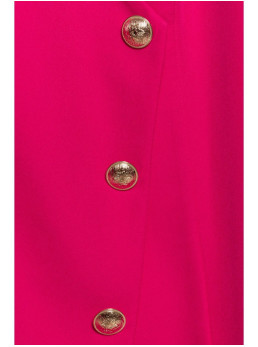 M793 Švarkelio tipo suknelė su aukso spalvos sagomis - fuksijos