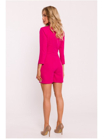 M796 Žaismingas kombinezonas su apykakle - fuksijos