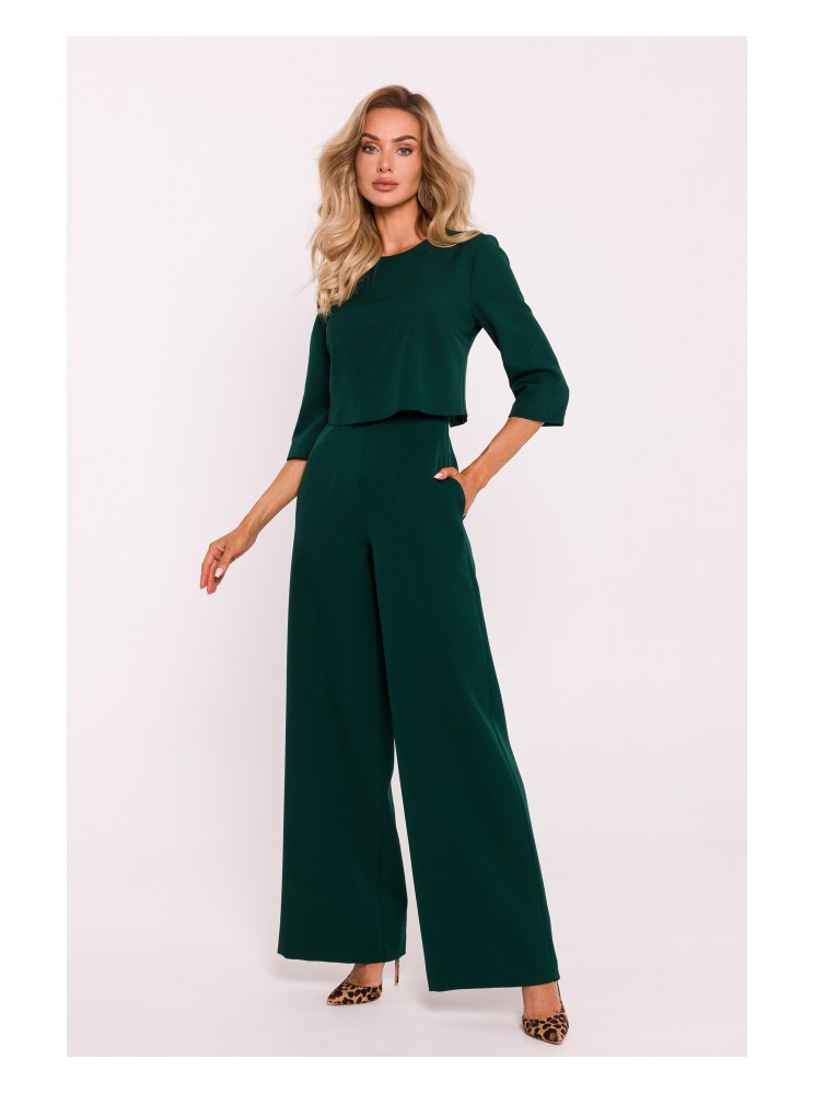 M798 Dvisluoksnis kombinezonas-palaidinė - bottle green