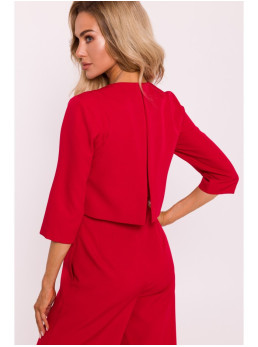 M798 Dvisluoksnis kombinezonas-palaidinė - raudona