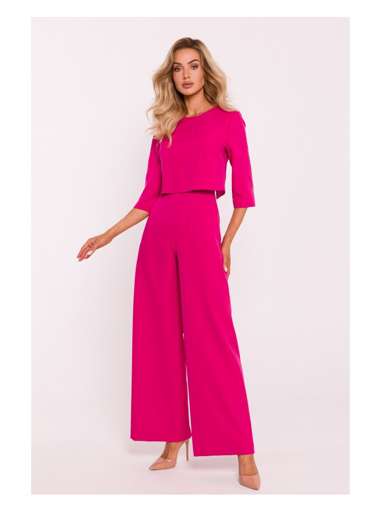 M798 Dvisluoksnis kombinezonas-palaidinė - fuksijos