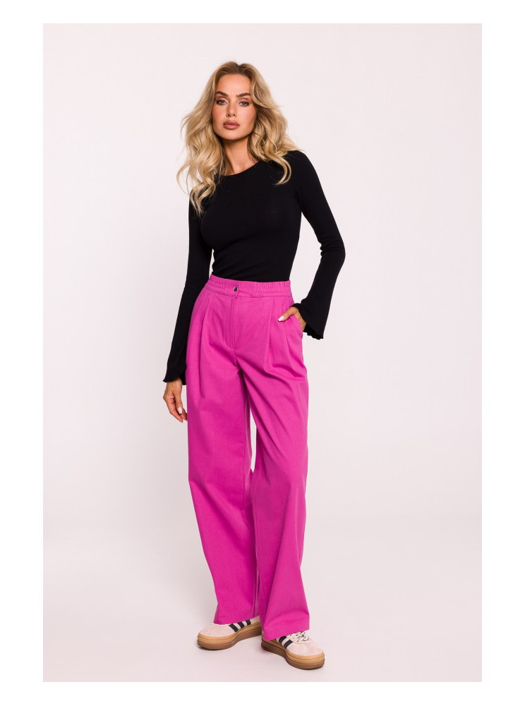 M799 Plačios kelnės - rožinė