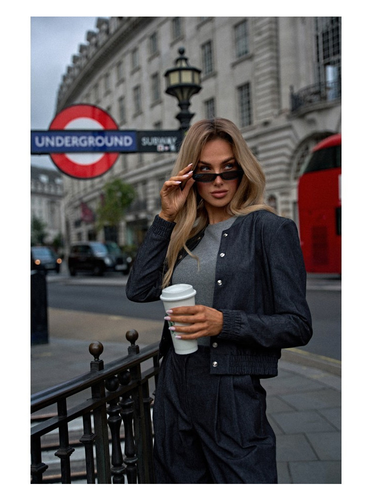 M800 Bomberis su spaudėmis - grafito