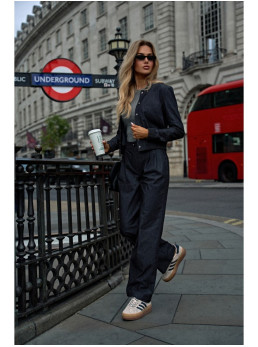 M800 Bomberis su spaudėmis - grafito