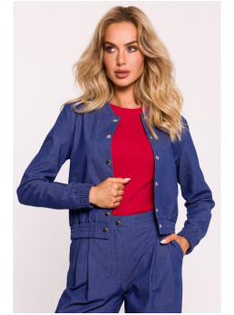 M800 Striukė bomberis su spaudėmis - mėlyna