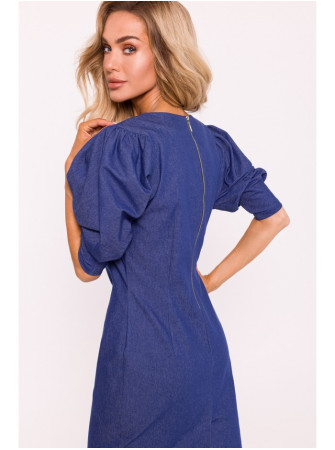 M803 M803 Suknelė pūstomis rankovėmis - mėlyna