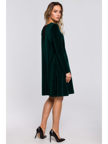 M566 Velvet Relaxed Fit Dress - green