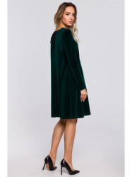 M566 Velvet Relaxed Fit Dress - green