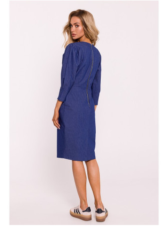 M803 M803 Suknelė pūstomis rankovėmis - mėlyna