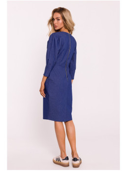 M803 M803 Suknelė pūstomis rankovėmis - mėlyna