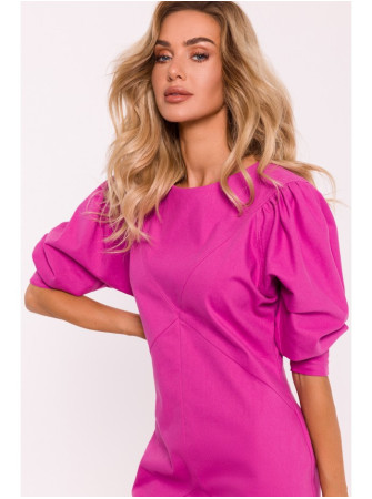 M803 Pūstų rankovių suknelė - rožinė