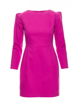 M805 Ilgų rankovių mini suknelė - rožinė
