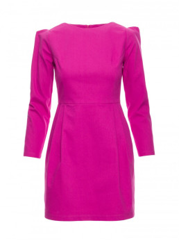 M805 Ilgų rankovių mini suknelė - rožinė