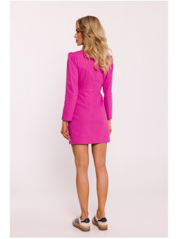 M805 Ilgų rankovių mini suknelė - rožinė