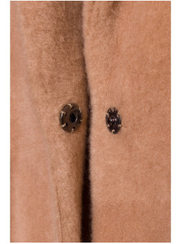 M808 Trumpas "teddy" švarkelis - smėlio