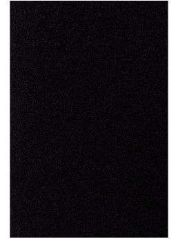 M808 Trumpas pliušinis švarkas - juoda