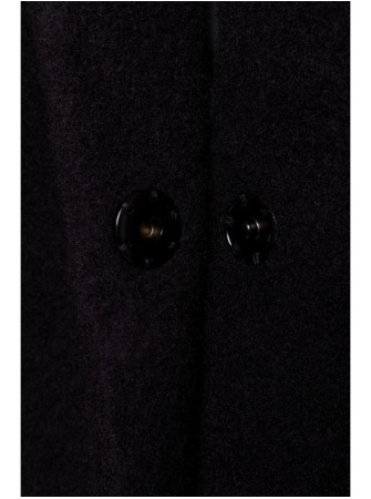 M808 Trumpas pliušinis švarkas - juoda