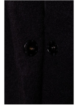 M808 Trumpas pliušinis švarkas - juoda