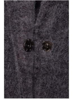 M808 Trumpintas pūkuotas švarkas - grey melange