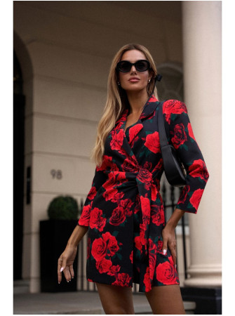 M797 Raštuotas kombinezonas su apykakle – 1 modelis - spalva