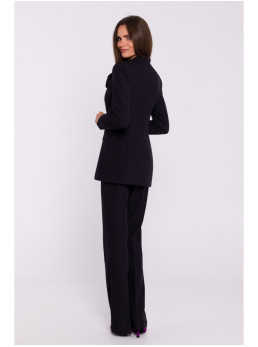 S370 Gėlėtas švarkas - juoda