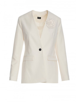 S370 Gėlėtas švarkas - dramblio kaulo