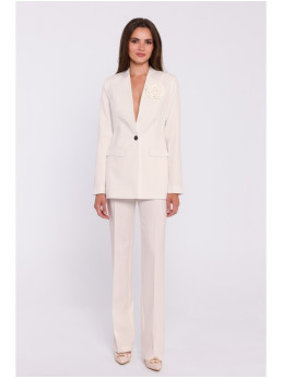 S370 Gėlėtas švarkas - dramblio kaulo