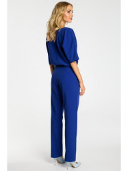 M334 Jumpsuit with kimono sleeve - royal blue