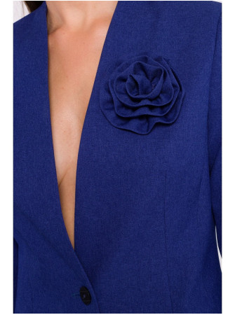 S370 Gėlėtas švarkas - mėlyna
